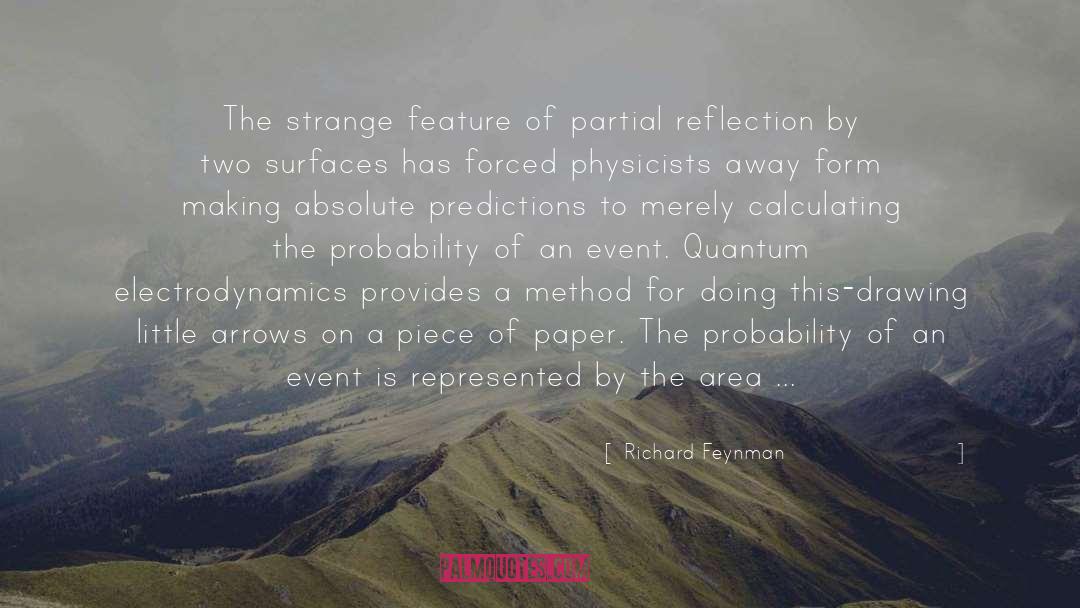 Richard Feynman Quotes: The strange feature of partial