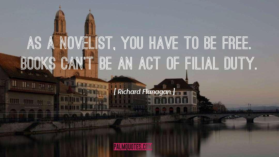 Richard Flanagan Quotes: As a novelist, you have