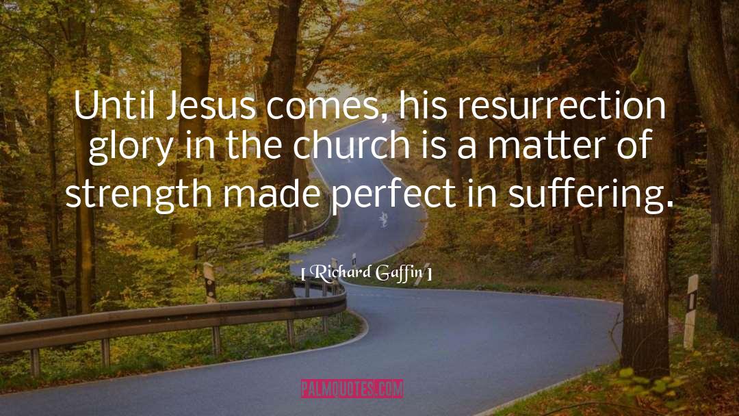 Richard Gaffin Quotes: Until Jesus comes, his resurrection