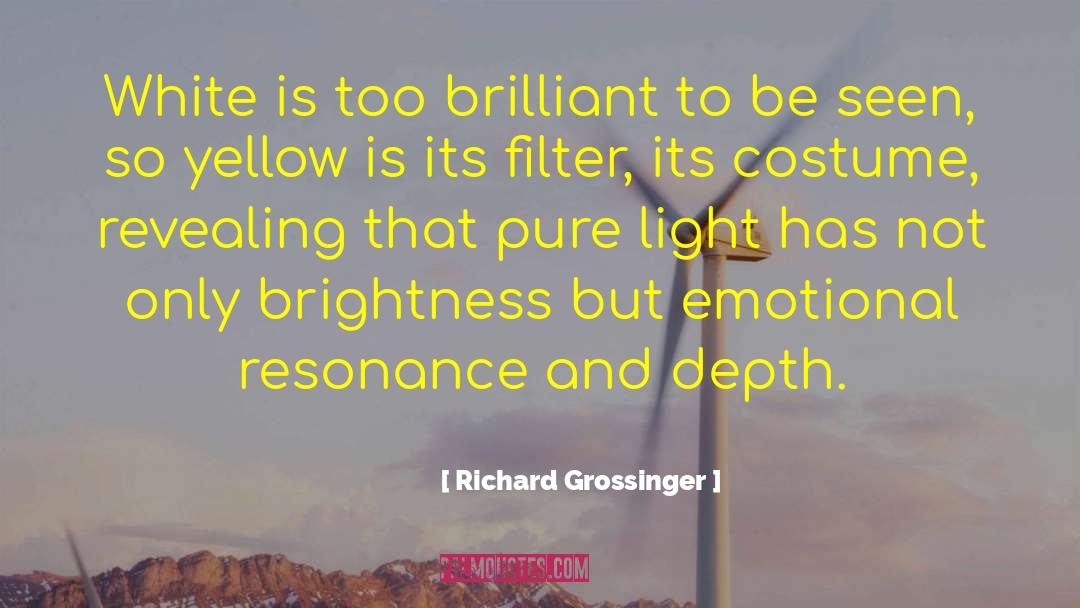 Richard Grossinger Quotes: White is too brilliant to