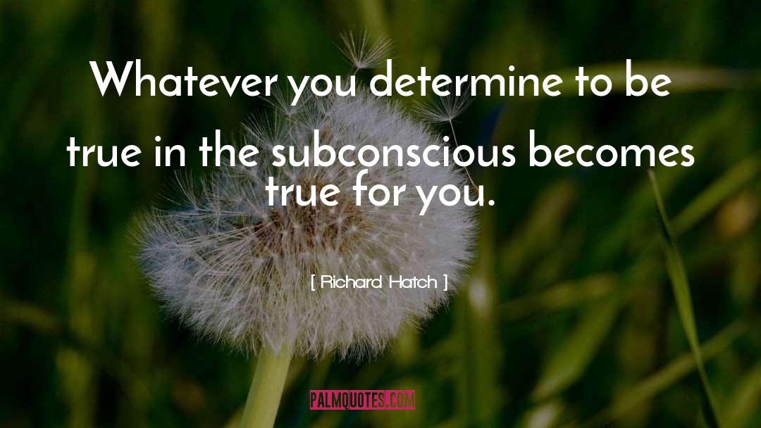 Richard Hatch Quotes: Whatever you determine to be