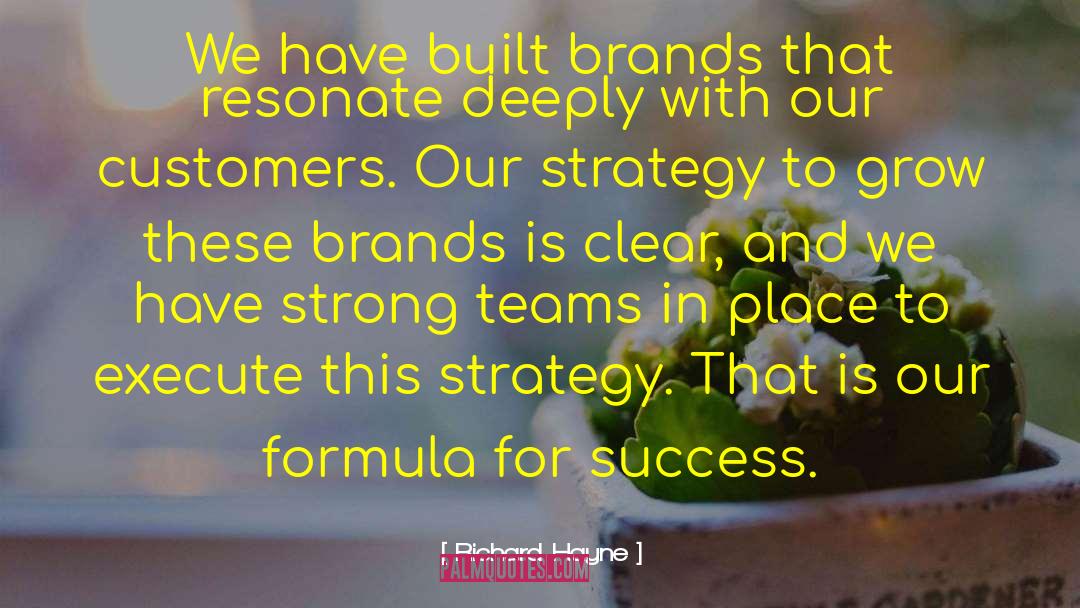 Richard Hayne Quotes: We have built brands that