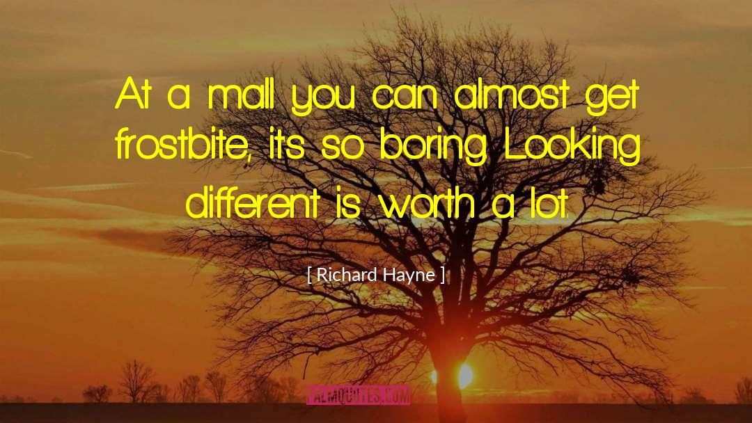 Richard Hayne Quotes: At a mall you can