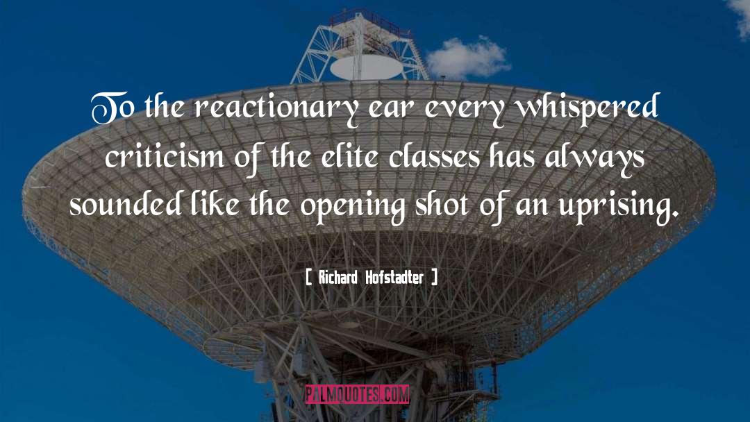 Richard Hofstadter Quotes: To the reactionary ear every