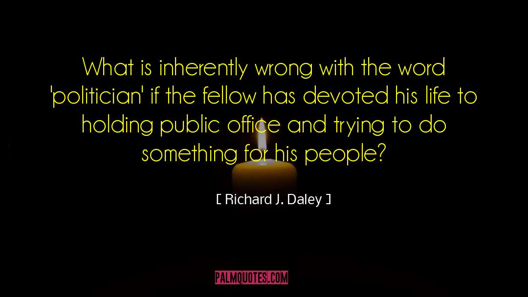 Richard J. Daley Quotes: What is inherently wrong with