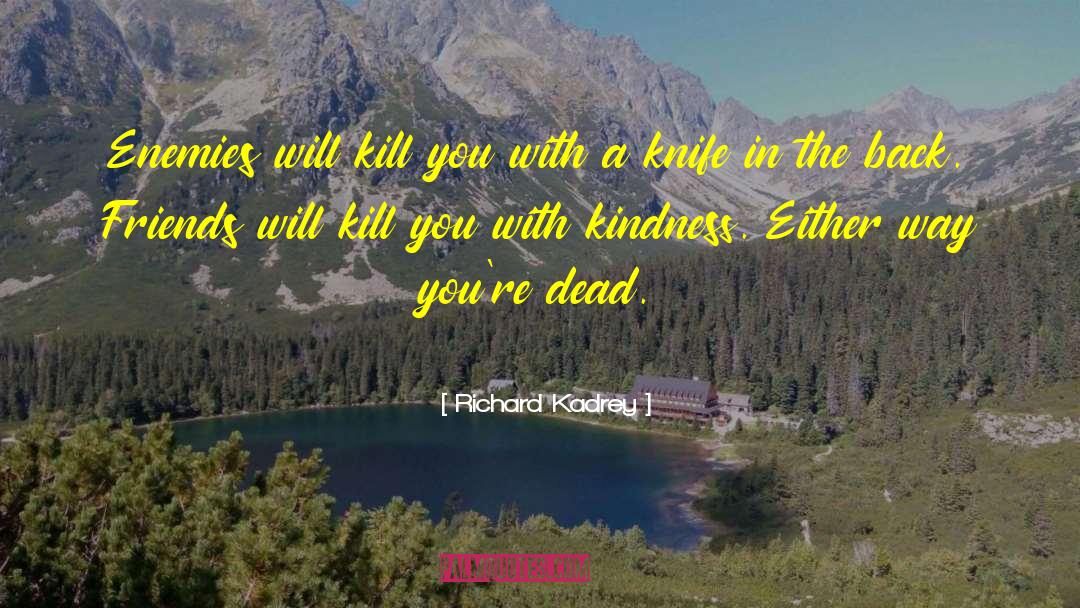 Richard Kadrey Quotes: Enemies will kill you with