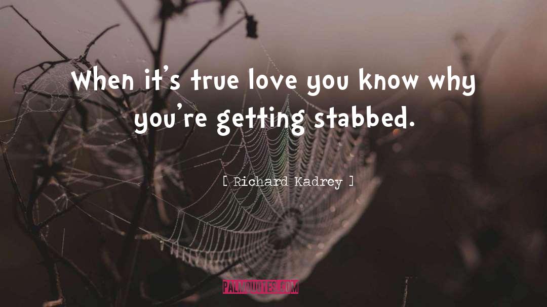 Richard Kadrey Quotes: When it's true love you