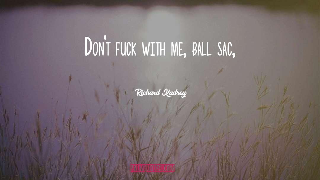 Richard Kadrey Quotes: Don't fuck with me, ball