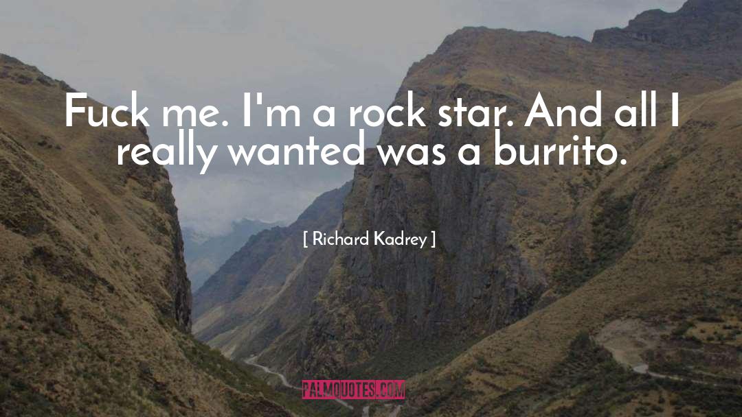 Richard Kadrey Quotes: Fuck me. I'm a rock