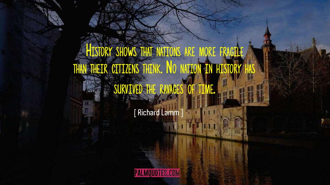 Richard Lamm Quotes: History shows that nations are