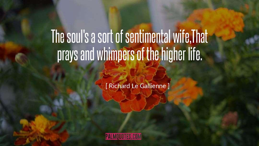 Richard Le Gallienne Quotes: The soul's a sort of