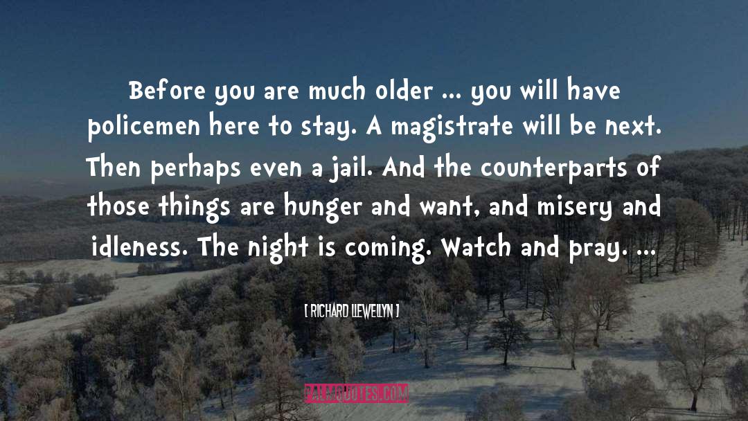 Richard Llewellyn Quotes: Before you are much older