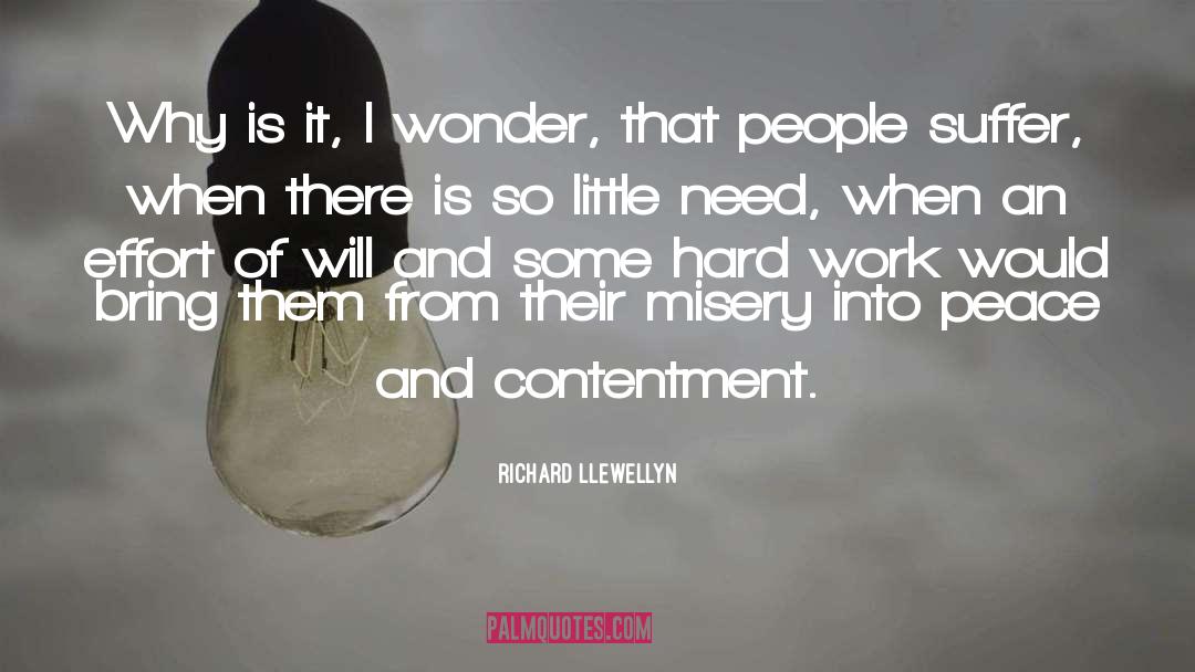 Richard Llewellyn Quotes: Why is it, I wonder,