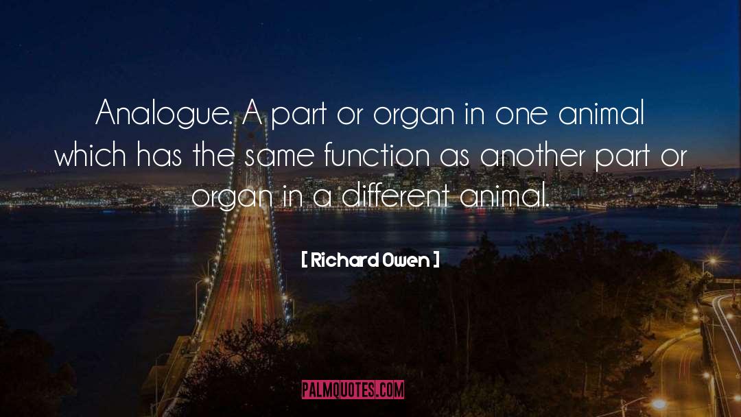 Richard Owen Quotes: Analogue. A part or organ