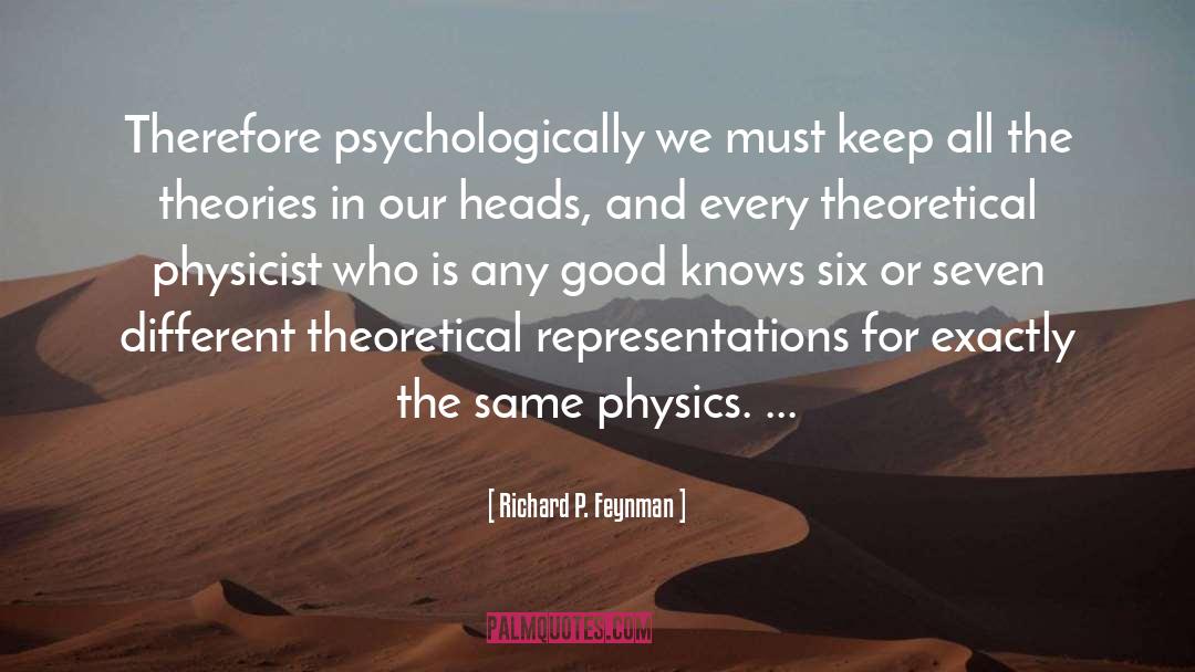 Richard P. Feynman Quotes: Therefore psychologically we must keep