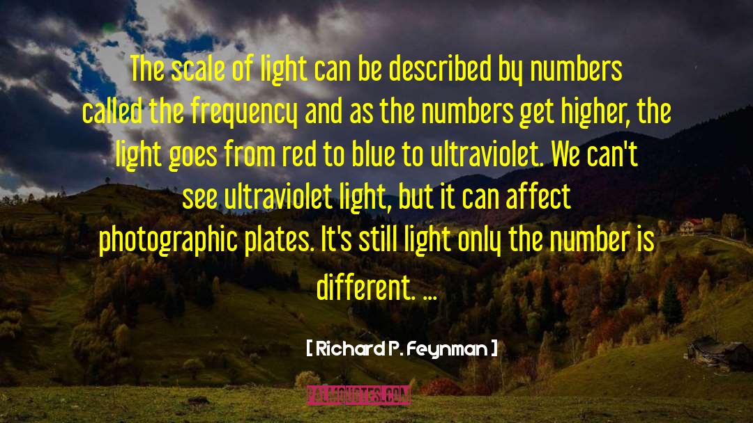 Richard P. Feynman Quotes: The scale of light can