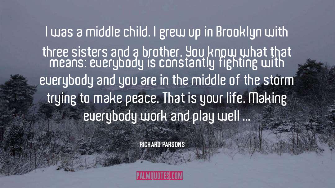 Richard Parsons Quotes: I was a middle child.