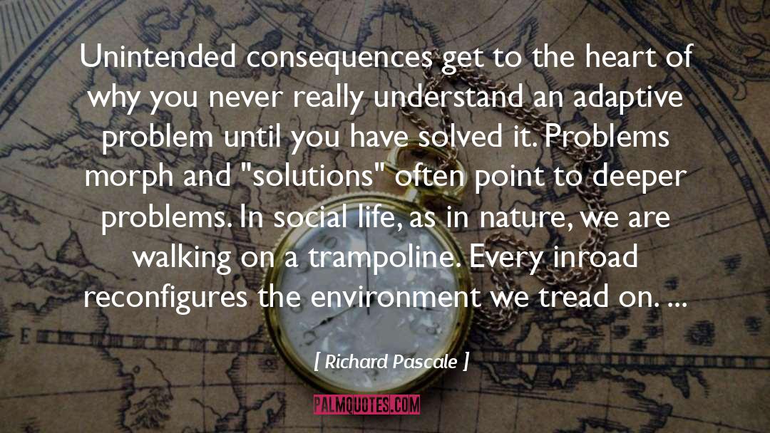 Richard Pascale Quotes: Unintended consequences get to the