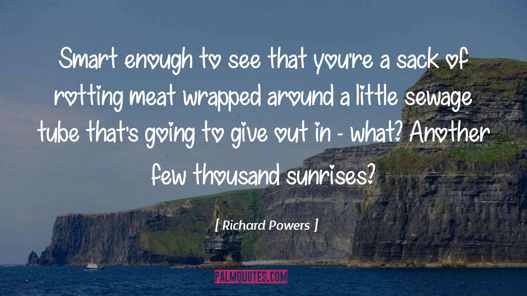 Richard Powers Quotes: Smart enough to see that