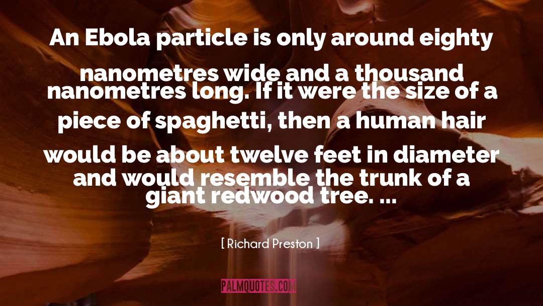 Richard Preston Quotes: An Ebola particle is only