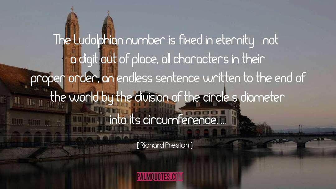 Richard Preston Quotes: The Ludolphian number is fixed