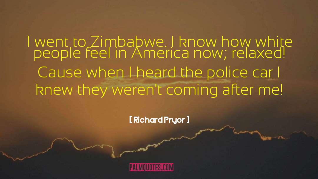 Richard Pryor Quotes: I went to Zimbabwe. I