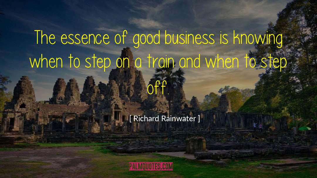 Richard Rainwater Quotes: The essence of good business