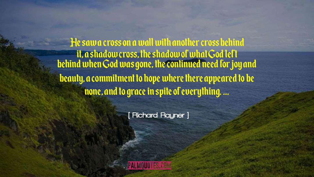 Richard Rayner Quotes: He saw a cross on