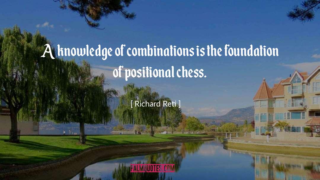 Richard Reti Quotes: A knowledge of combinations is