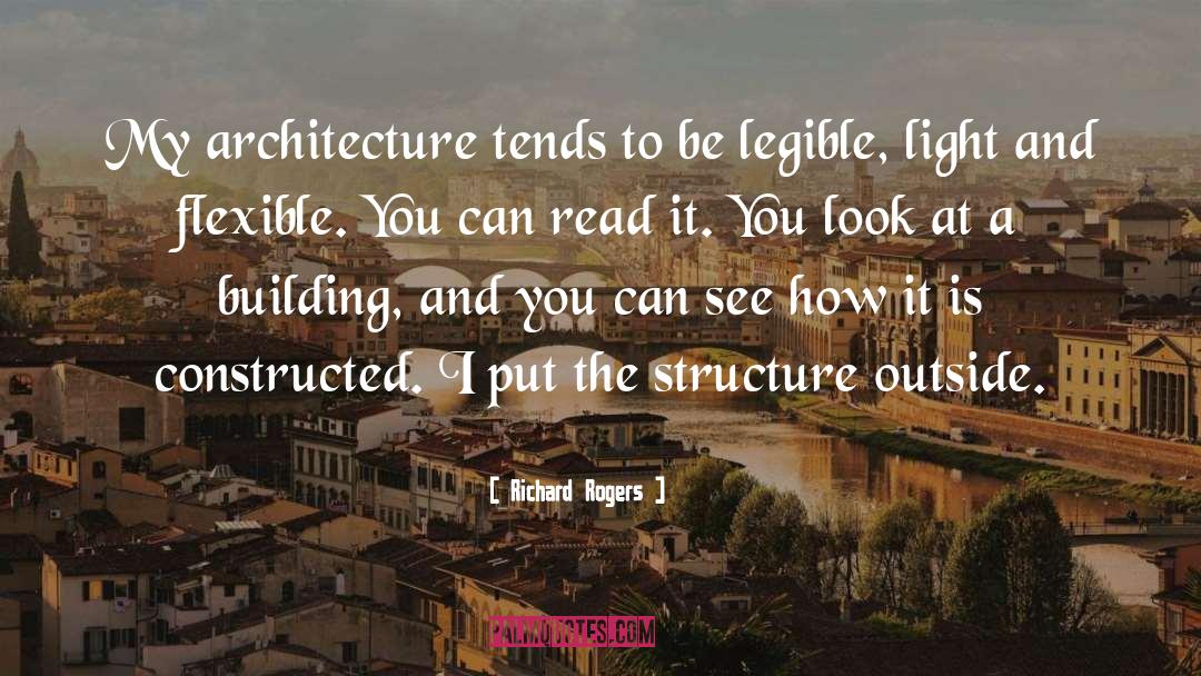 Richard Rogers Quotes: My architecture tends to be