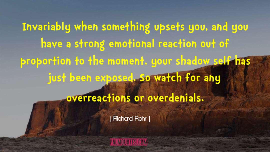 Richard Rohr Quotes: Invariably when something upsets you,