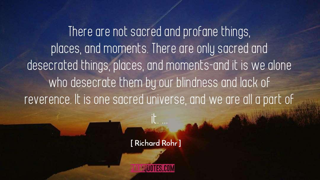 Richard Rohr Quotes: There are not sacred and