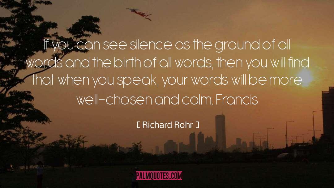 Richard Rohr Quotes: If you can see silence
