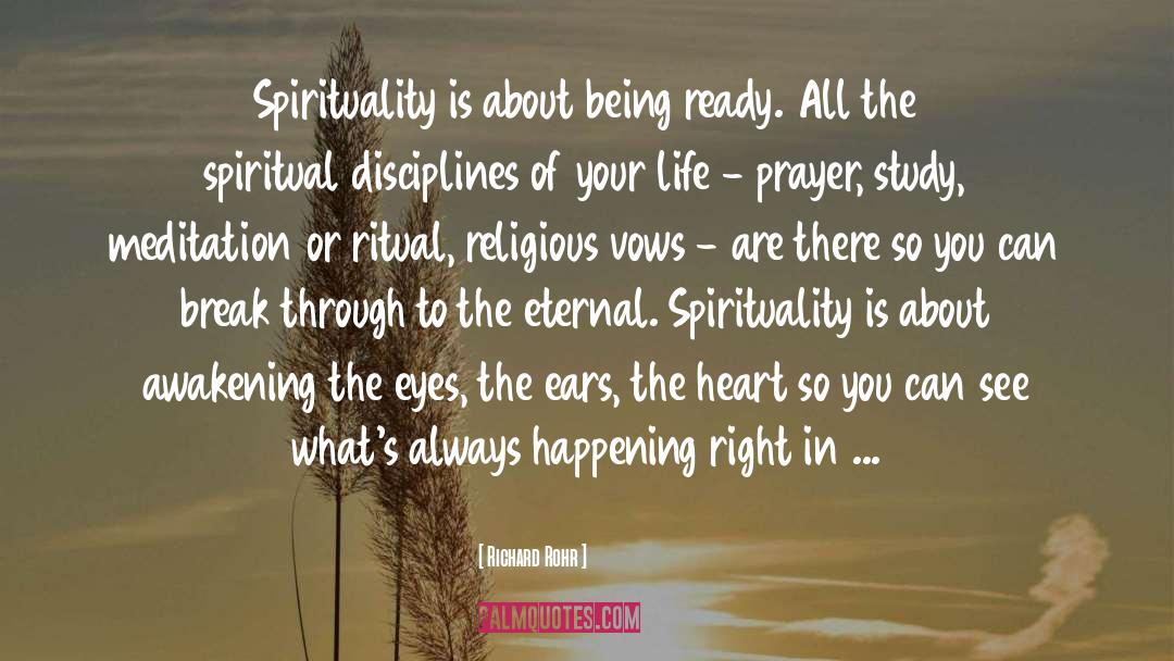 Richard Rohr Quotes: Spirituality is about being ready.