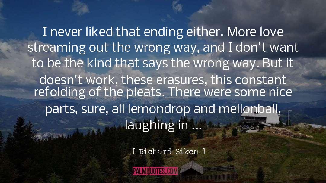 Richard Siken Quotes: I never liked that ending