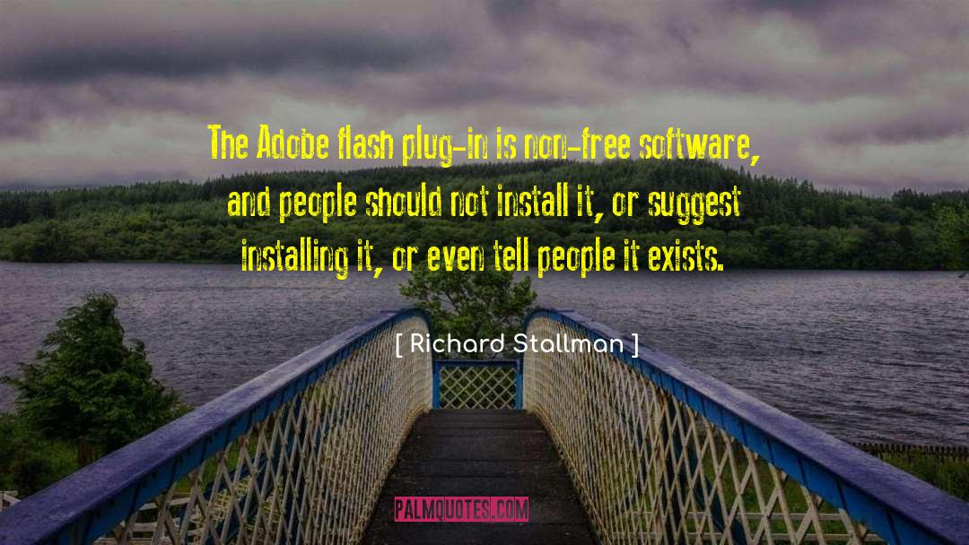 Richard Stallman Quotes: The Adobe flash plug-in is