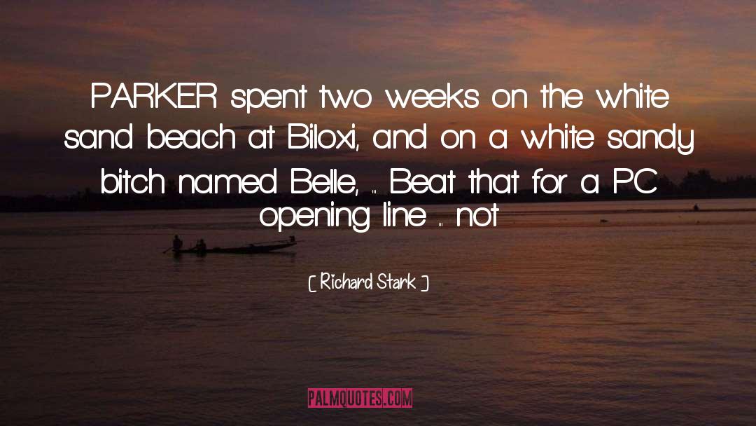 Richard Stark Quotes: PARKER spent two weeks on