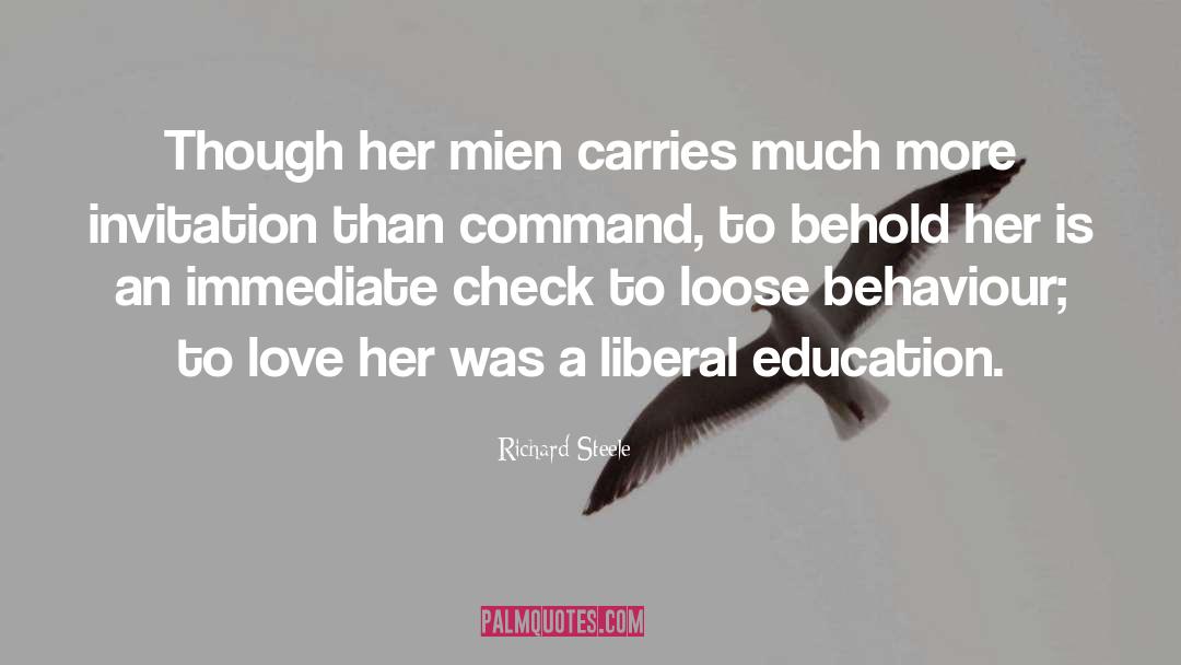 Richard Steele Quotes: Though her mien carries much