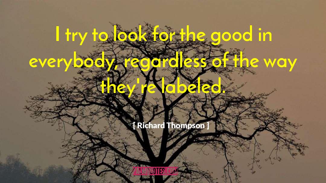 Richard Thompson Quotes: I try to look for