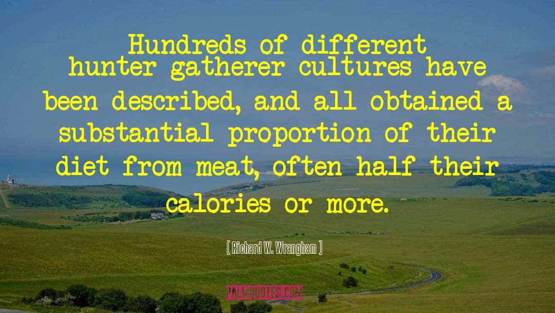Richard W. Wrangham Quotes: Hundreds of different hunter-gatherer cultures