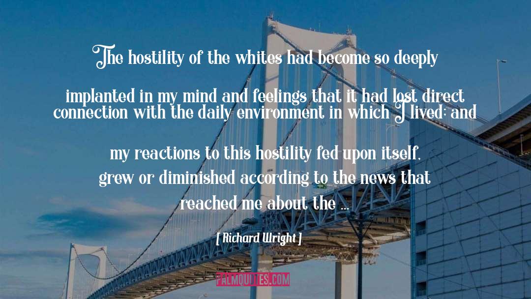 Richard Wright Quotes: The hostility of the whites