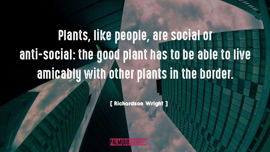 Richardson Wright Quotes: Plants, like people, are social