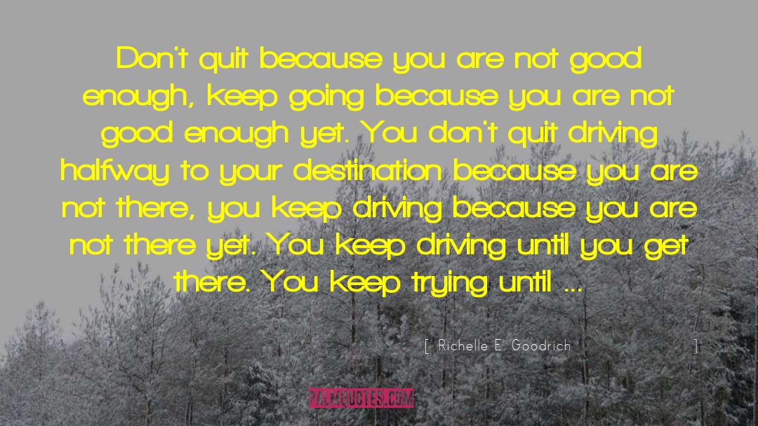 Richelle E. Goodrich Quotes: Don't quit because you are