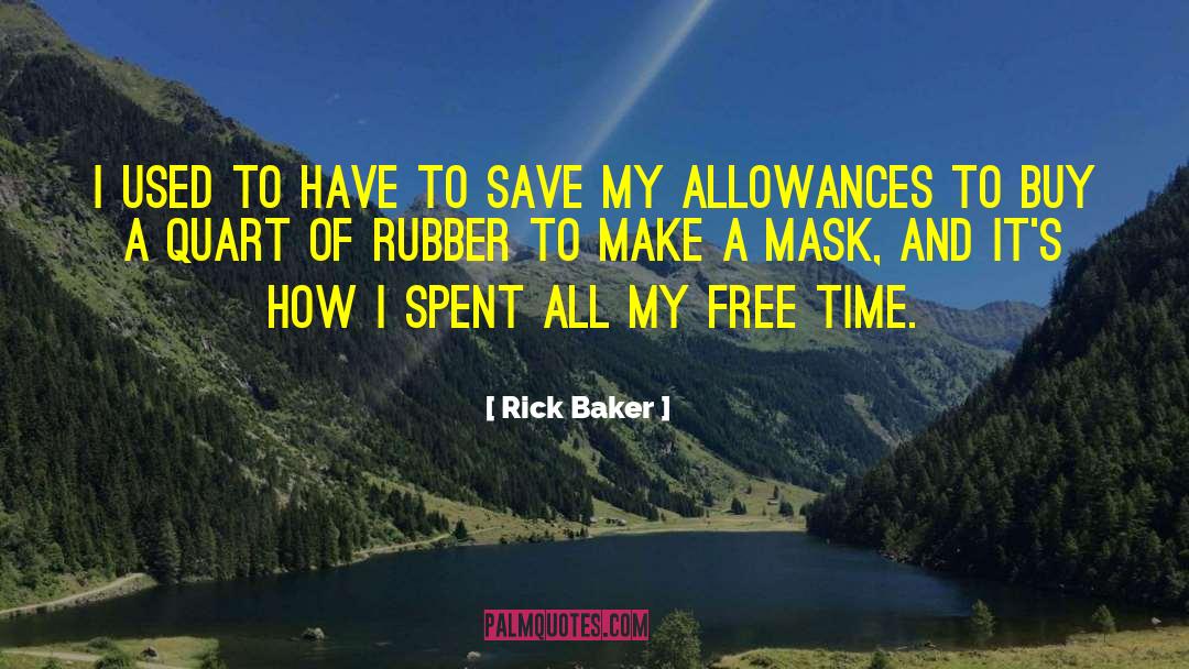 Rick Baker Quotes: I used to have to
