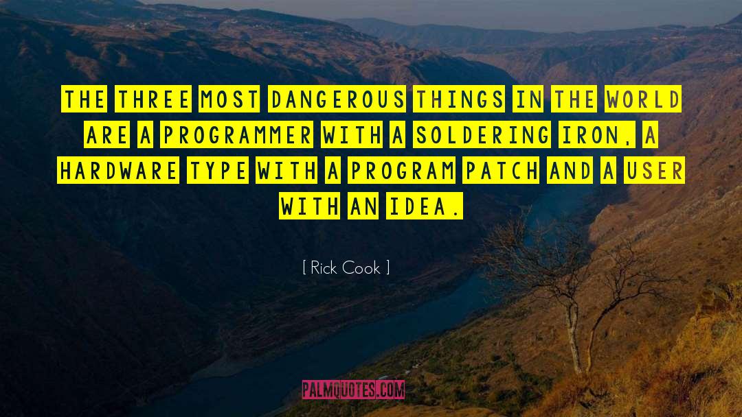 Rick Cook Quotes: The three most dangerous things