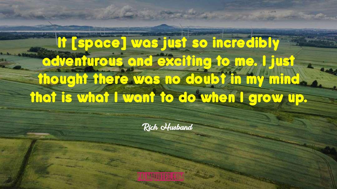 Rick Husband Quotes: It [space] was just so