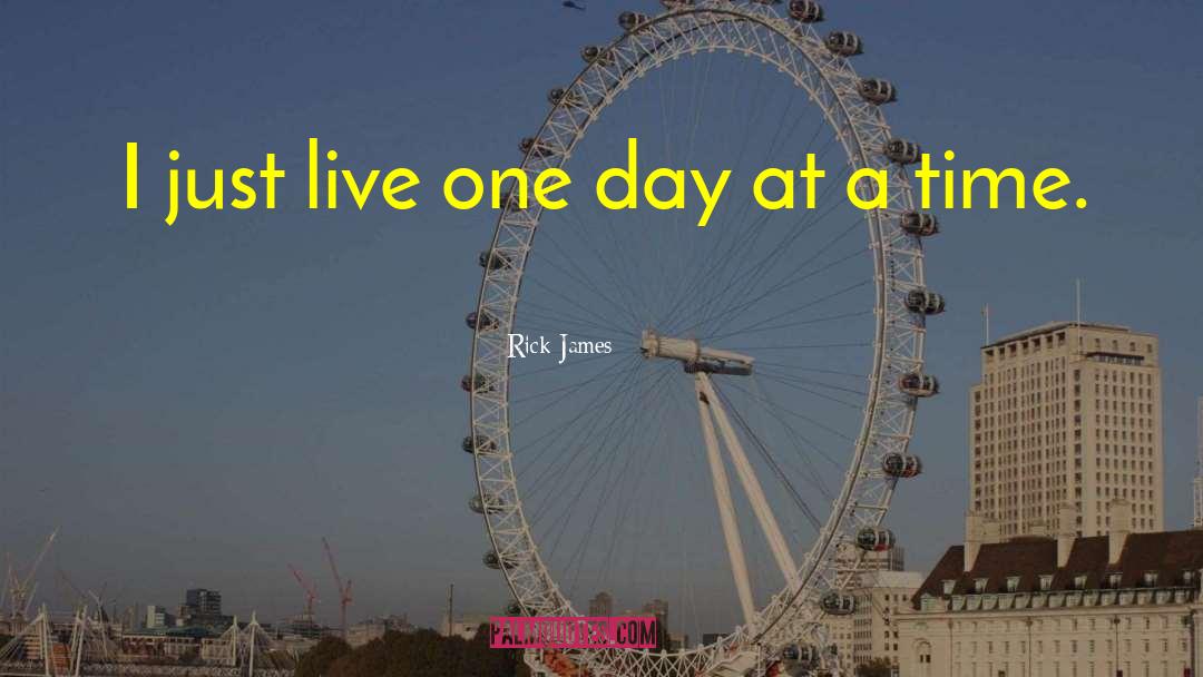 Rick James Quotes: I just live one day