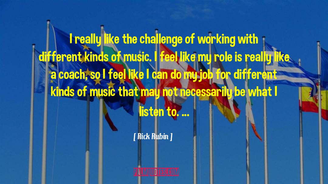 Rick Rubin Quotes: I really like the challenge