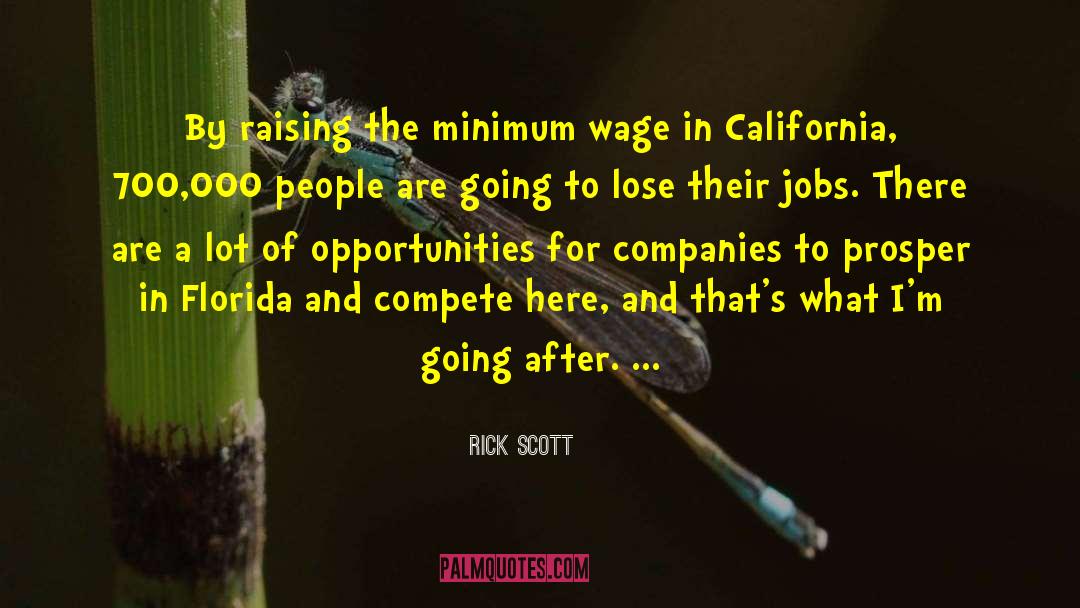 Rick Scott Quotes: By raising the minimum wage