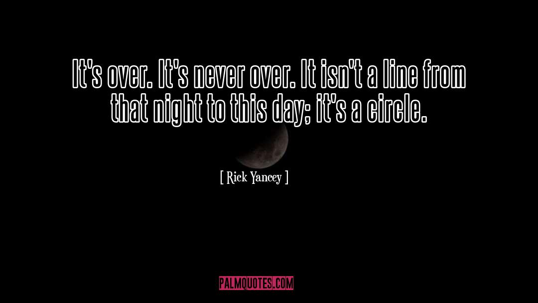 Rick Yancey Quotes: It's over. It's never over.
